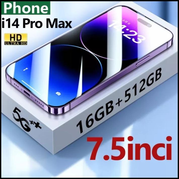 Hp Murah Ipone I14 Pro Max Hp Ram Besar 12/128Gb Ponsel Android 5G