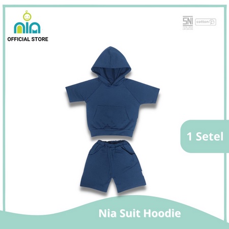 Nia Setelan Bayi Suit Hoodie Setelan Bayi laki-laki dan Perempuan Size 3-9 Bulan