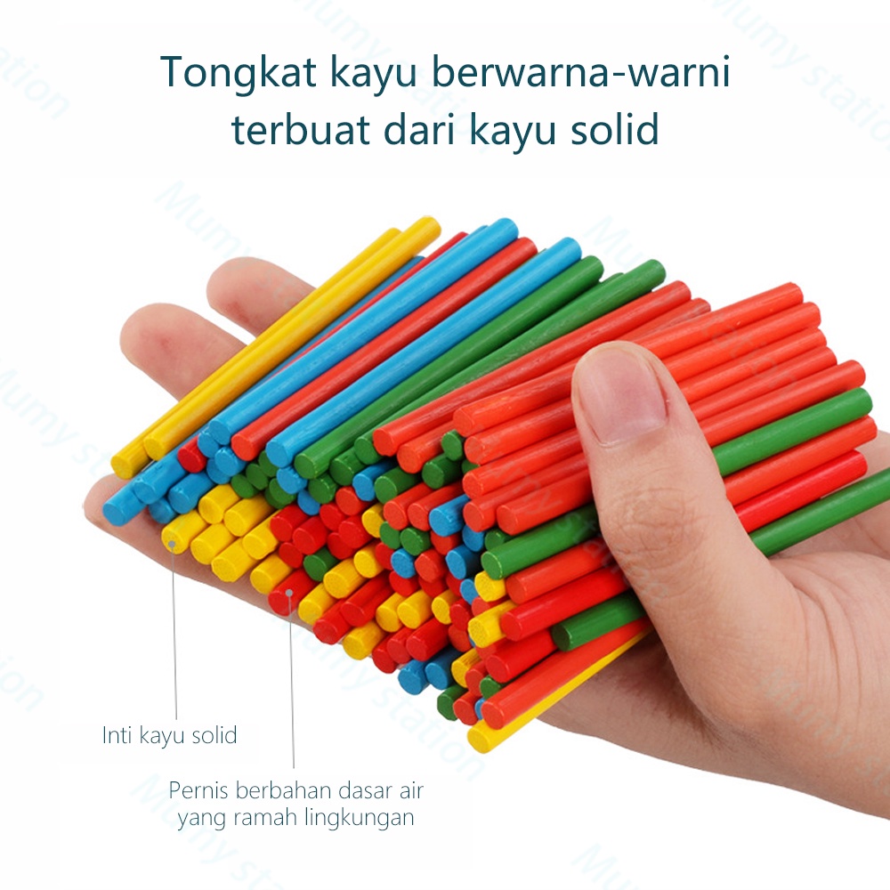 Mumystation Intelligence Stick berhitung Mainan Edukasi Berhitung Anak/puzzle magnet kaleng