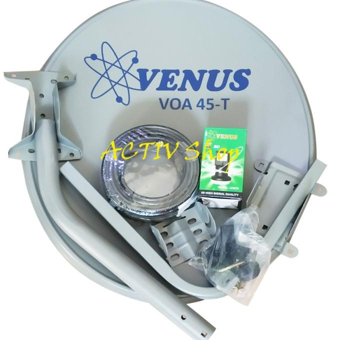 Paket Parabola Mini / Ninmedia VENUS VOA 45cm + LNB Union + Kabel 15m