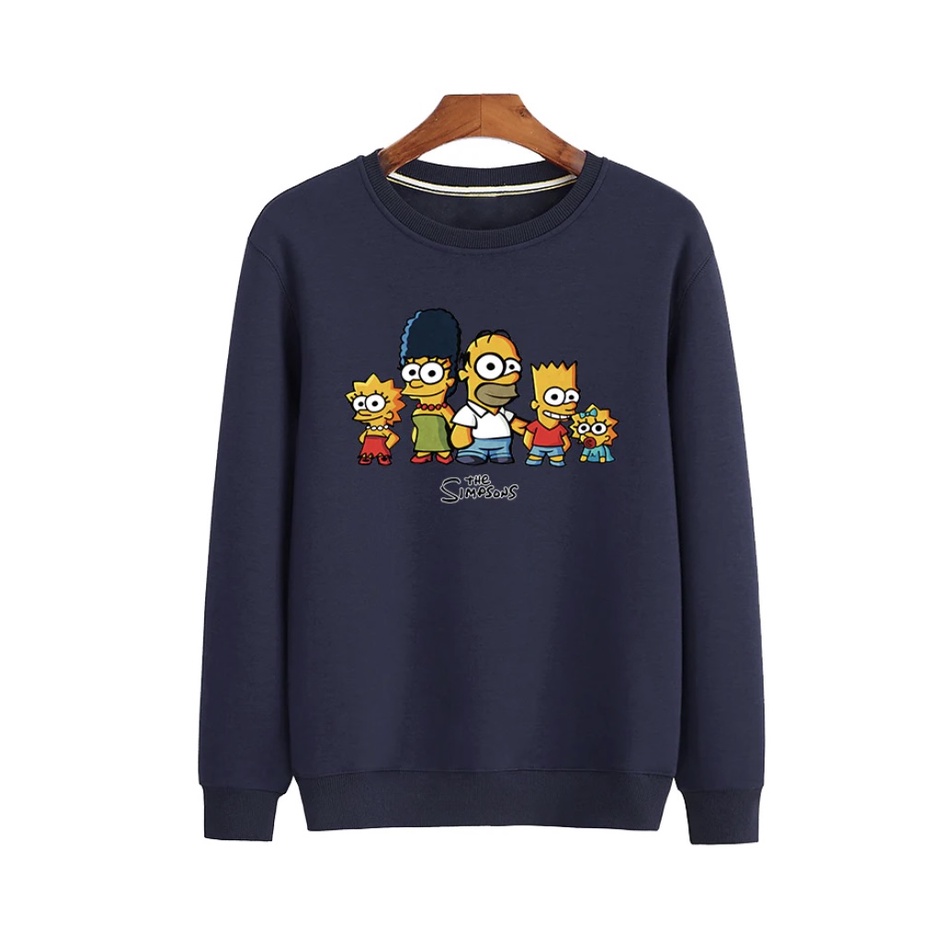 The Simson Sweater Basic Anak Untuk Anak Laki laki &amp; Perempuan Bahan Fleece Size M-Xl (Usia 2-10 th )