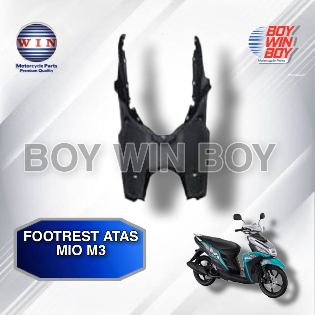 Dek lantai atas pijakan kaki atas. Dek atas injakan atas Mio M3 merk WIN. Footrest Atas Mio M3