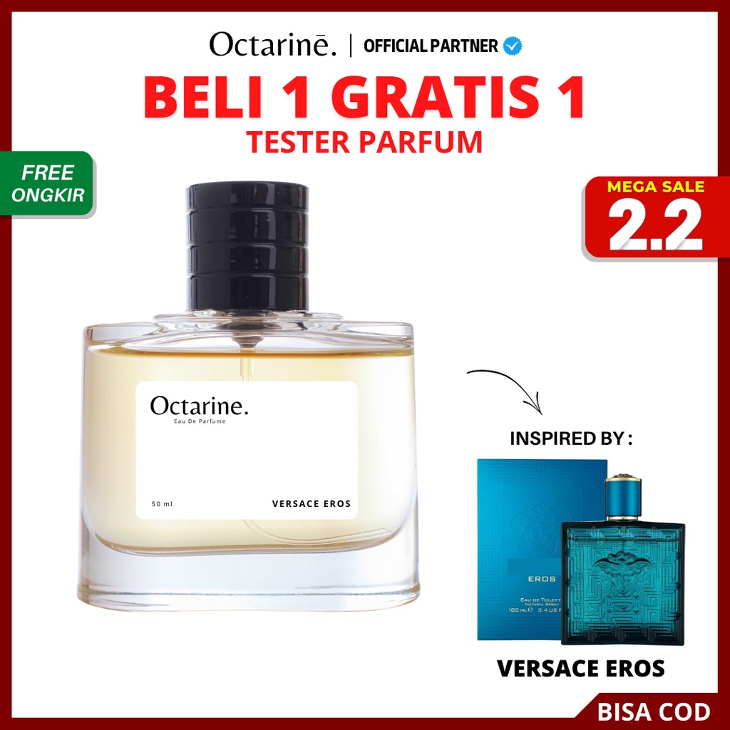 Parfum Pria Tahan Lama Penarik Wanita Aroma Maskulin, Mewah, Segar by Octarine - inspired Versace Eros | Parfume Farfum Perfume Minyak Wangi Cewek Cowok Murah Original