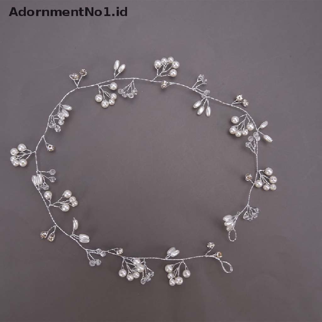 [AdornmentNo1] Mutiara Pernikahan Rambut Pengantin Aksesoris Headband Women Hair Jewelry [ID]