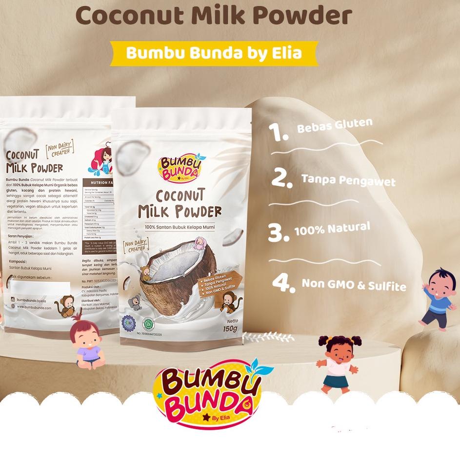 

⚡COD⚡ Bumbu Bunda by Elia Organic Coconut Milk Powder Santan Bubuk Organik 100% Kelapa Murni Non Pengawet Gluten Free Sumber Serat