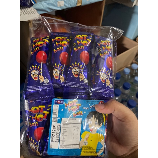 

permen hot hot ball renceng + buble warp