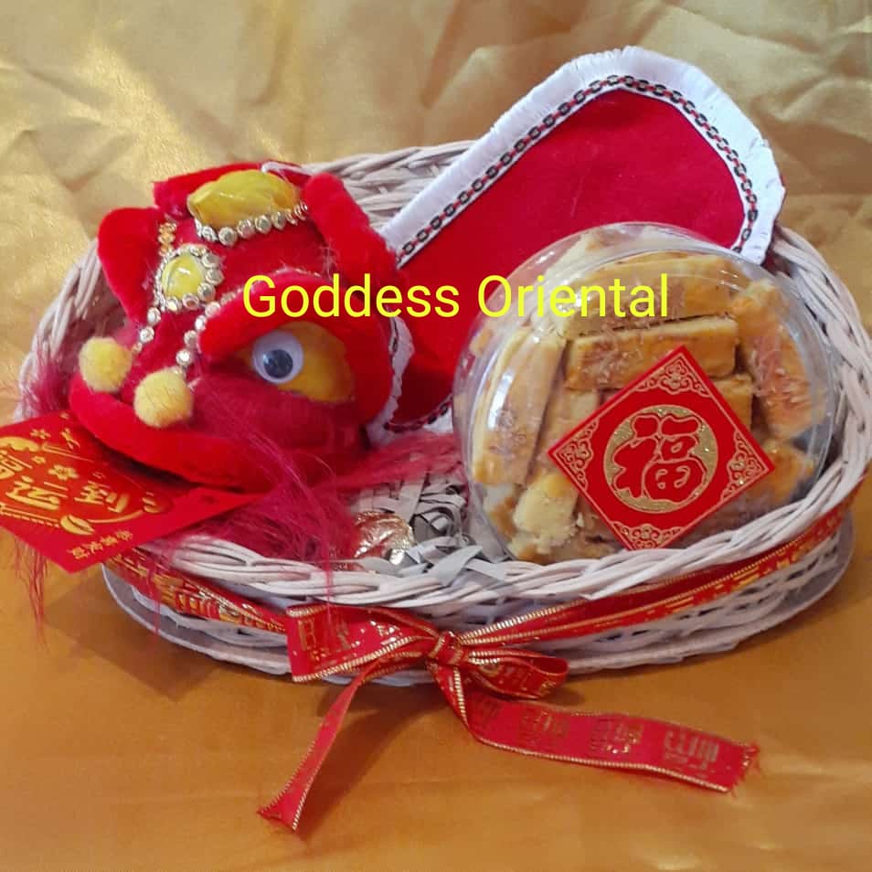 

Gift Hampers Imlek Barongsai Kue Kastangel Cookies 5 pcs Set hadiah
