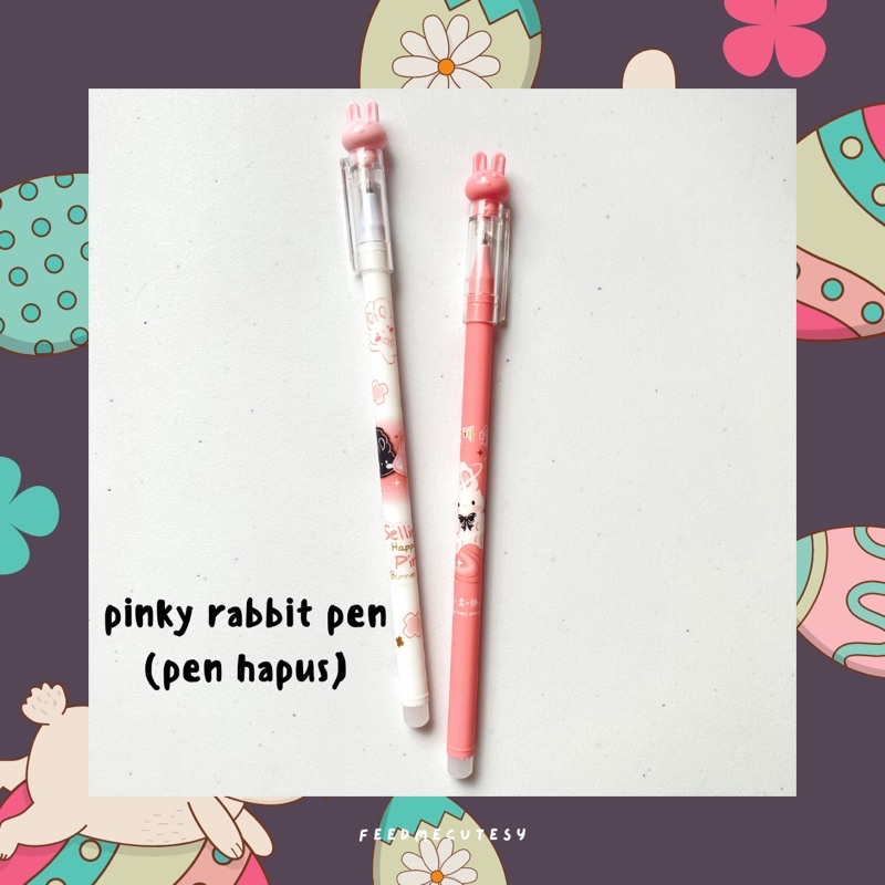 

pink rabbit pen (pen hapus) | Feedmecutesy | atk alat tulis lucu anak import