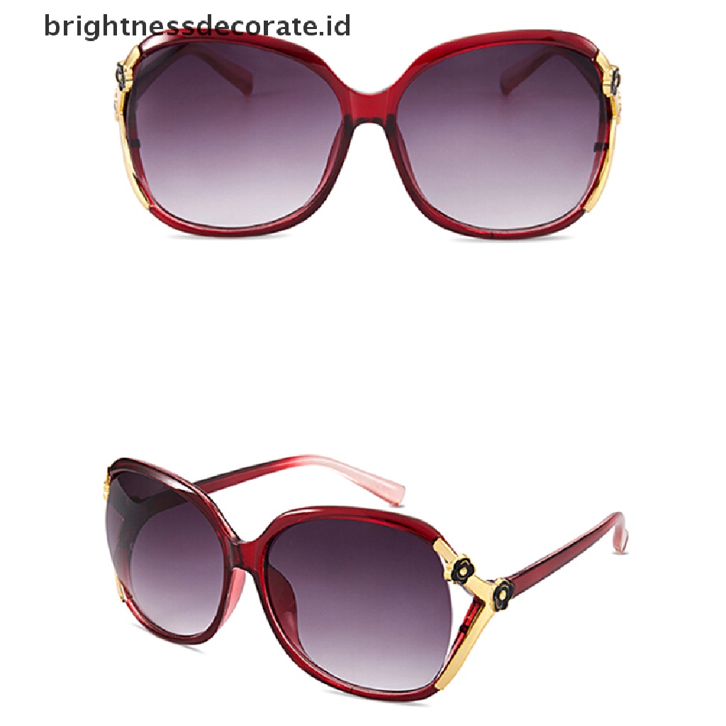 [Birth] Wanita Oversized Sunglasses UV400 Nuansa Besar Retro Round Eyewear2019Baru [ID]