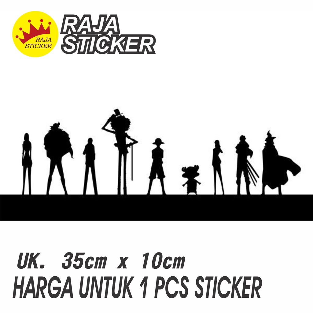 Stiker cutting lengkap anggota topi jerami one piece