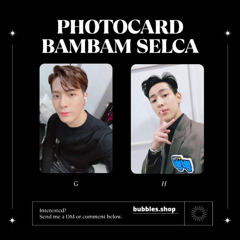 PHOTOCARD UNOFFICIAL BAMBAM GOT7 SELCA