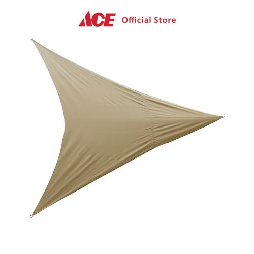 ACE SOLEIL 5 MTR KANOPI TAMAN TRIANGLE - COKELAT TAN CANOPY ATAP TERAS DEKORASI TAMAN GARDEN