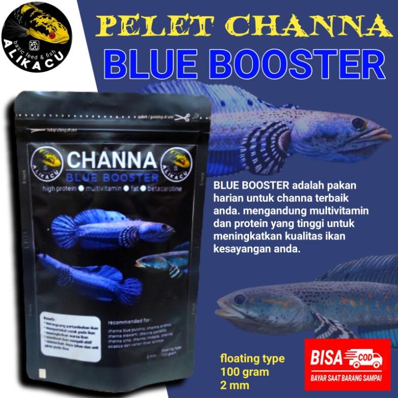 VLFU  CHANNA BLUE BOOSTER | setara pelet premium 88 | pelet ikan channa blue pulchra blue orna blue 
