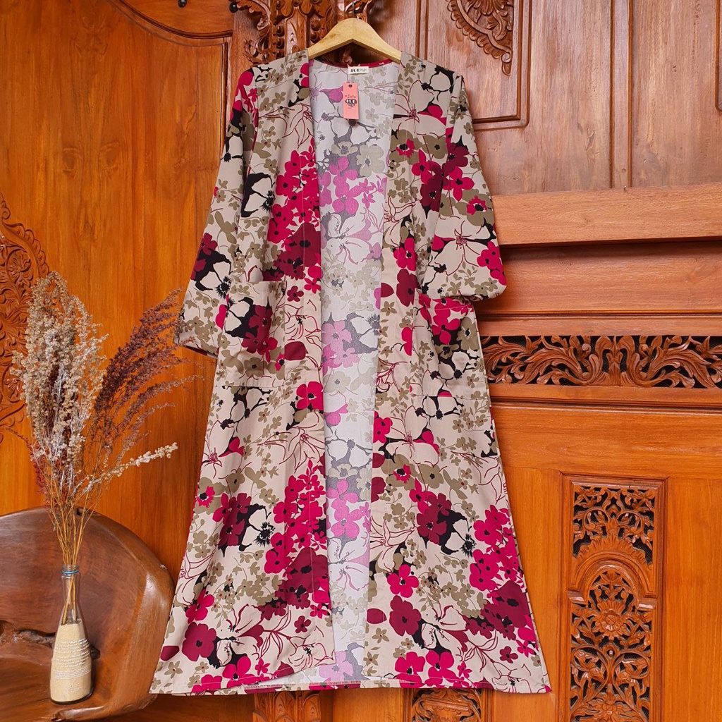 OUTER / OUTER PANJANG / FASHION MUSLIM RANIA FLOWER