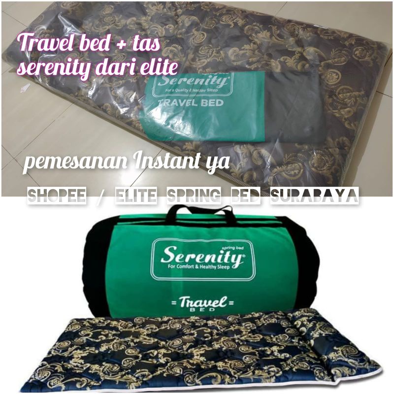 Travel bed 90x180 Elite Serenity kasur gulung atau kasur lipat travelbed nyaman tanpa tas Oscar Kain