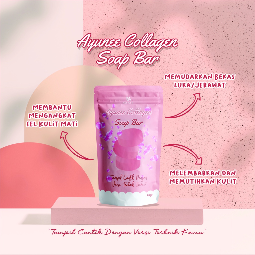 Sabun Collagen Pemutih Badan dan Wajah BPOM - Ayunee Collagen Soap Bar