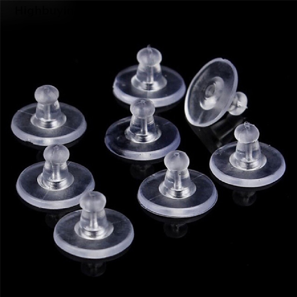 Hbid 50PCS Heavy Duty Karet Earring Backs Sleeves Holders Stoppers Soft Nut Silicone Glory