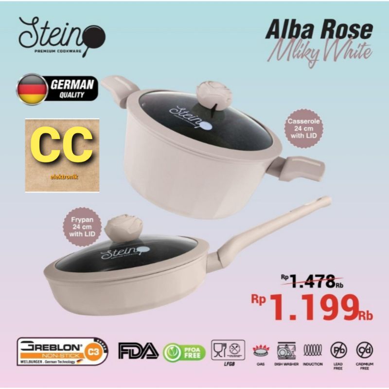 STEIN Glamour Rose PAKET 2 Panci set Steincookware Glamour Rose Panci Steincookware Granite German
