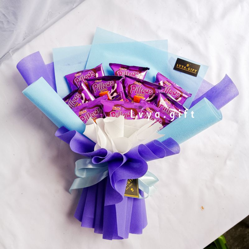 (SNACK 0054) Buket snack pillows | Buket snack wisuda | Buket snack ulang tahun | Buket anniversary | Buket hari guru | Buket hari ibu | hadiah wisuda | kado ulang tahun