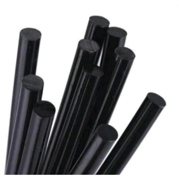 1 pcs barokahgamis black refill lem tembak hitam 7mm gluestick lem bakar glue stik 20cm