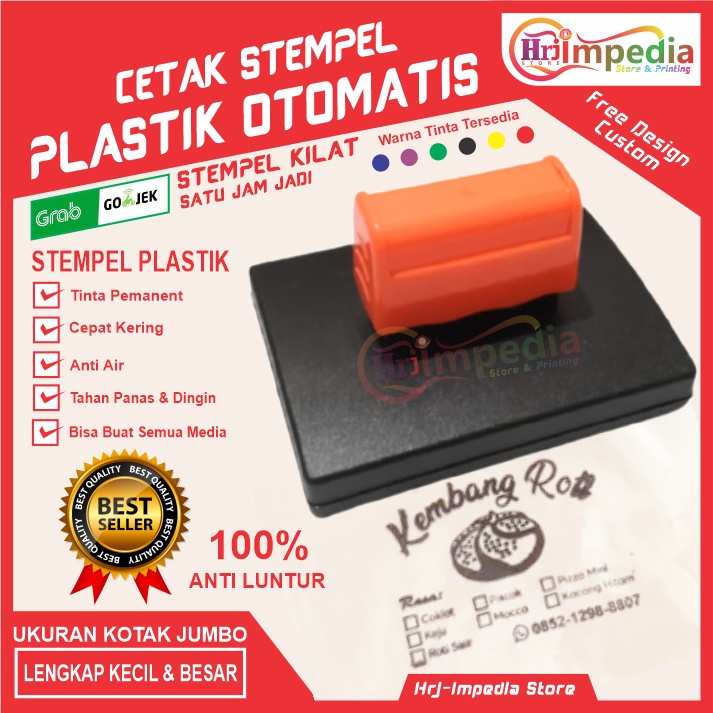 Jual Cetak Stempel Flash Custom Ukuran Jumbo Tinta Permanent Anti Luntur Shopee Indonesia