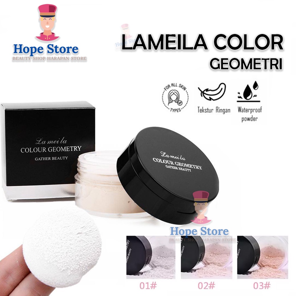 Hope Store - Lameila Bedak Tabur Make Up Powder Pengontrol Minyak Wajah Anti Air 5067