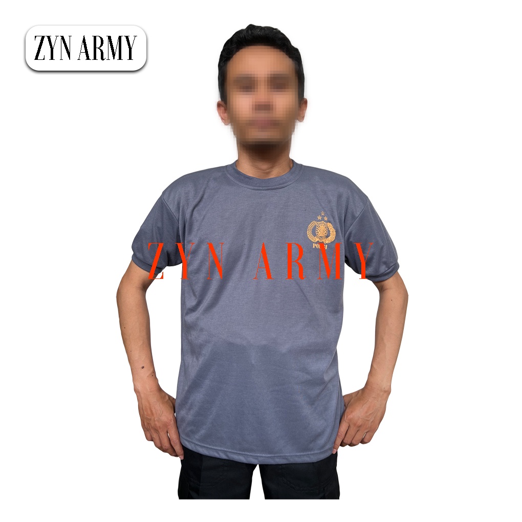 Kaos Polisi Polri Abu Kerah Pendek Kaos Dinas Polisi Kaos Dalaman Polisi