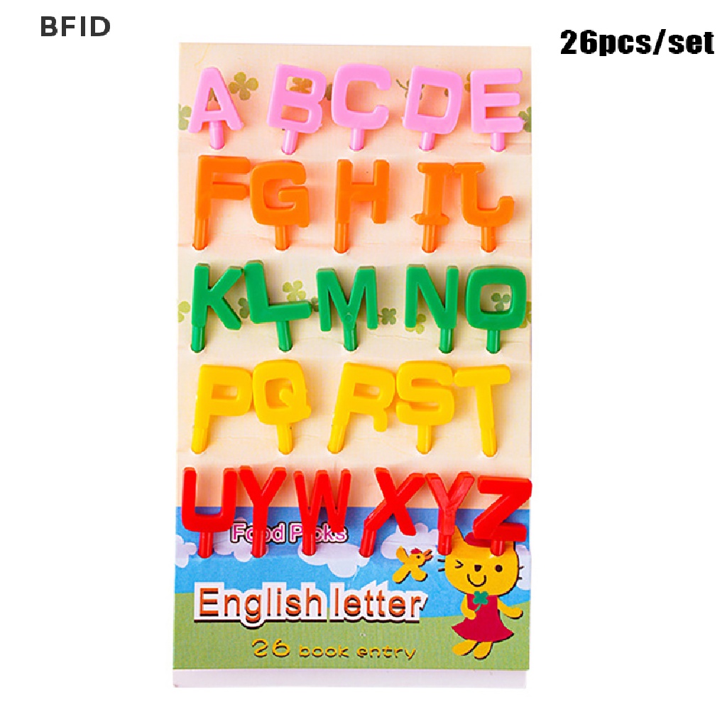 [BFID] Bento Sayur Kuali Lucu Mini Anak Alphabet Fruit Forks Tusuk Gigi [ID]
