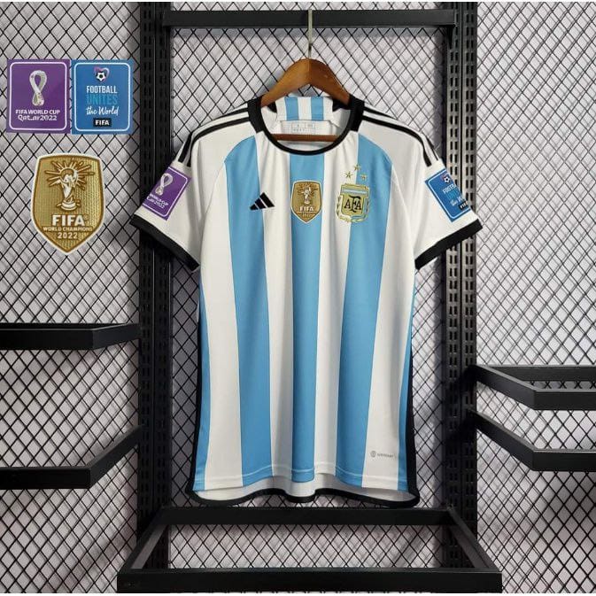 Jersey Negara Piala Dunia Argentina Home 2022 Grade Ori Impor Baju Bola Jersey Timnas Argentina Worl