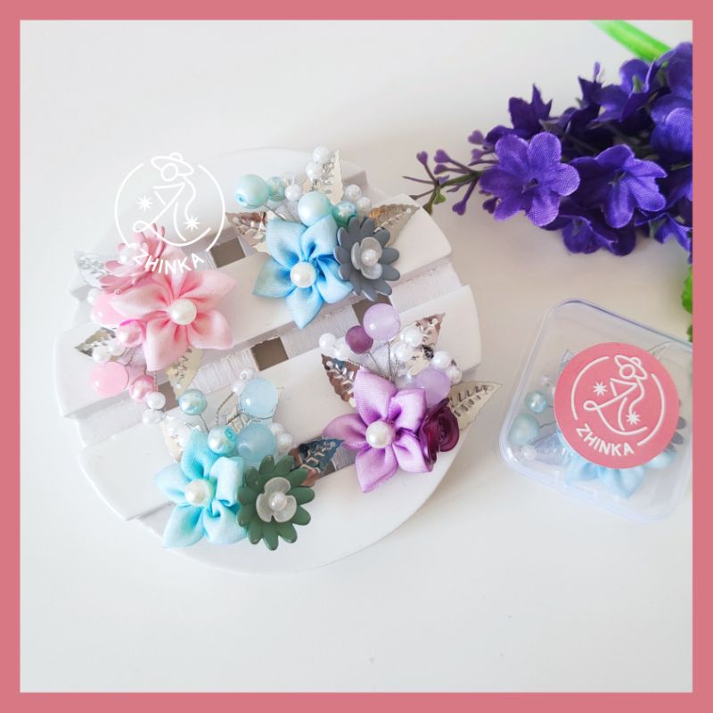 BROS BUNGA ANAK mix Mutiara Kelopak / Bros Baju / Bros Hijab / Bros Kerudung