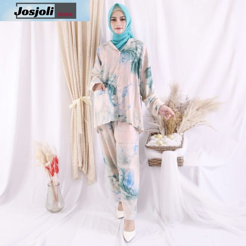 JOSJOLI_STORE/Piyama PP Nisa/Piyama Rayon Wanita Jumbo XXL/Pakaian Tidur Wanita Dewasa