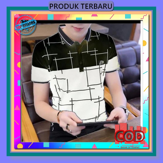 Gsl Kemeja Pria Lengan Panjang Motif Polos Salur Hitam Putih Katun Flanel Import Jumbo Baju Atasan C