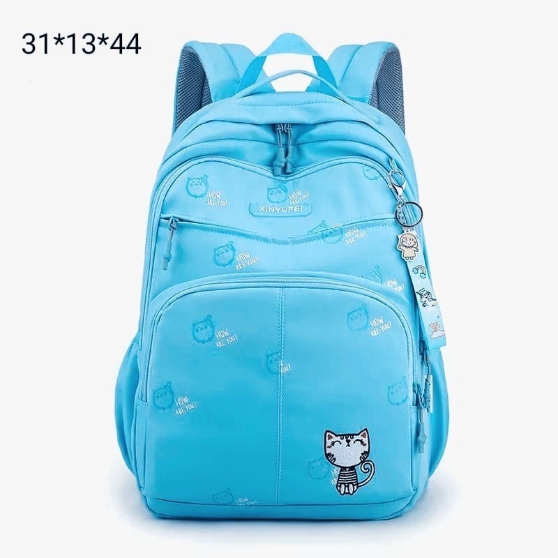 Tas ransel wanita tas sekolah anak Kucing how are you tas sekolah anak perempuan backpack motif kucing ransel catty