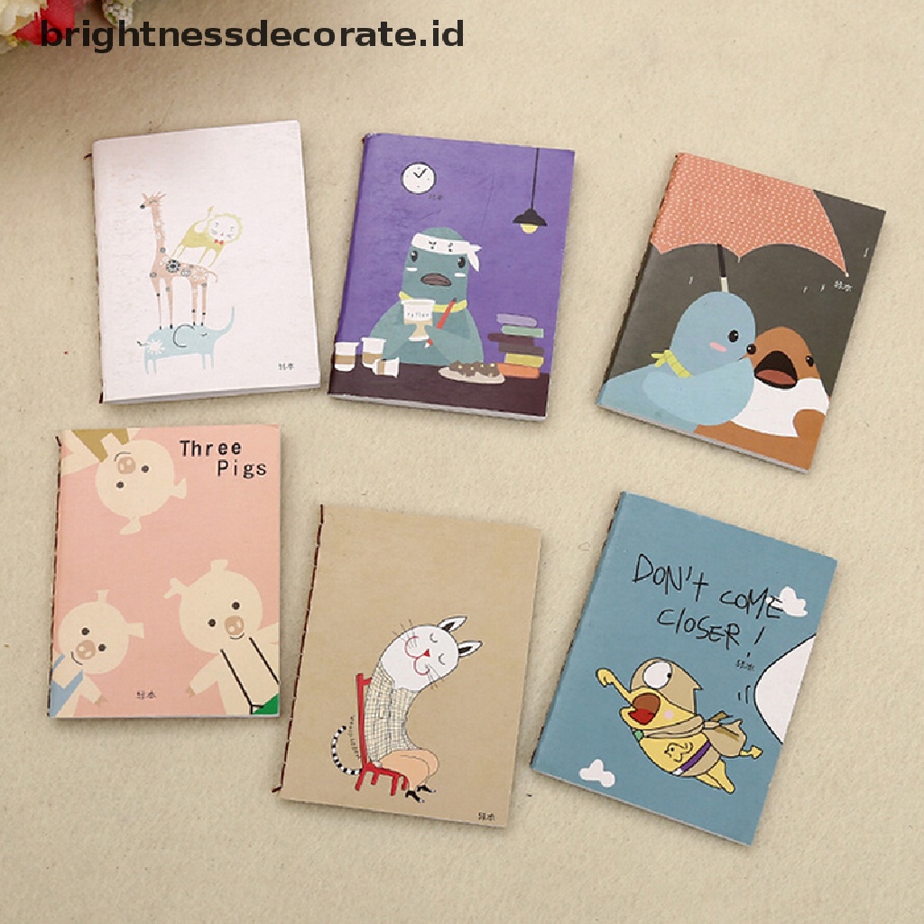 [Birth] 1pc Mini Lucu Kartun Notebook Handy Pocket Notepad Kertas Jurnal Diary Portable [ID]