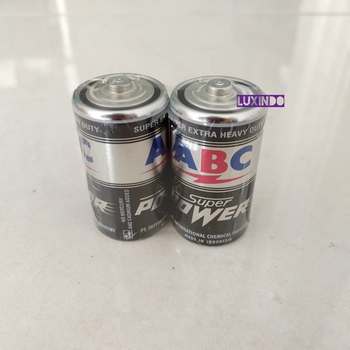 Baterai/Battery/Batere ABC Super Power R20 size D 1.5V (isi 2 pcs) - MS