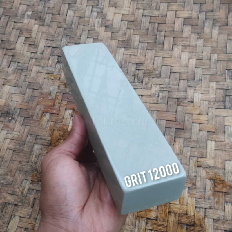 Batu Asah Pisau Golok Asli Alam Grit 12000 dimensi 20x5x3cm