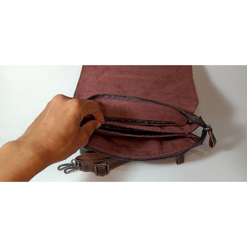 Clutch Handbag Selempang Tas Tangan Pria Wanita Kulit Asli