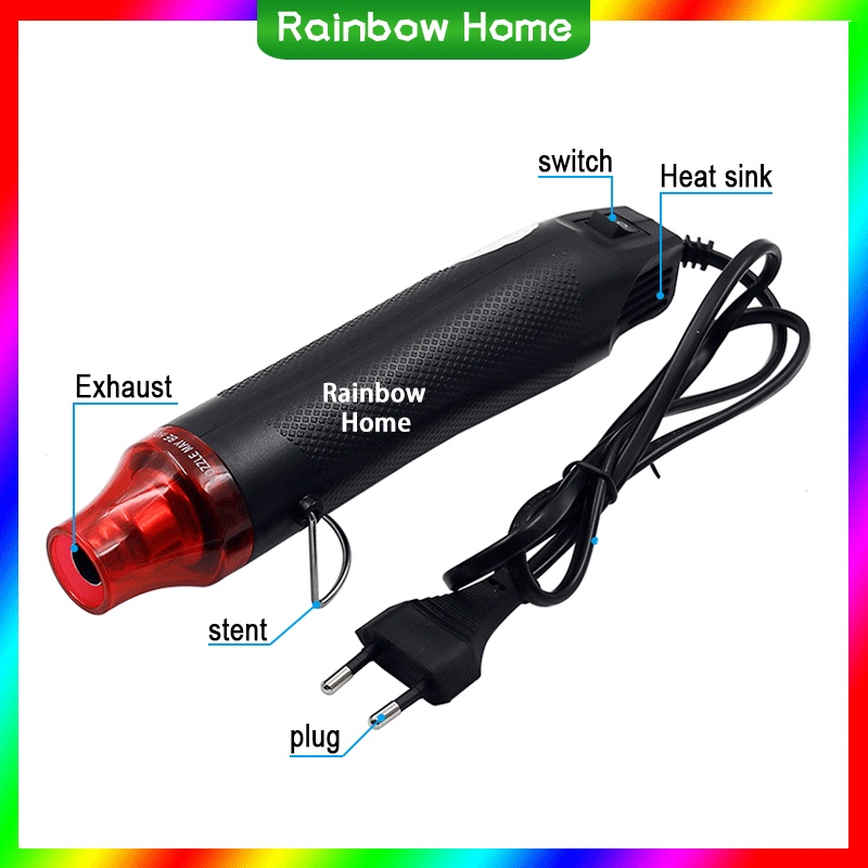 Rainbow Home Hot gun low watt Electric Alat Pemanas Multifungsi/heat gun low watt/heat gun mini