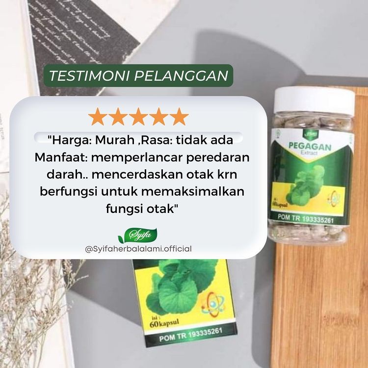 Kapsul Ekstrak Pegagan Obat Suplemen Vitamin Nutrisi Herbal Penambah Peningkat Kecerdasan Konsentrasi Daya Ingat Otak Penurun Panas Demam Anak Dewasa Cerdas Pintar