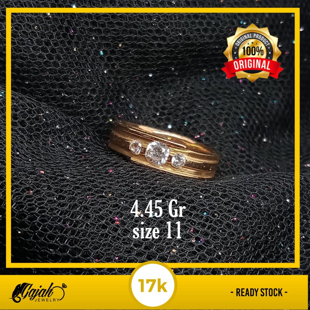 Cincin emas 17K - 4.45 gr kadar 750 - 3969