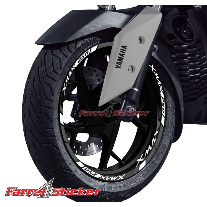 STIKER VELG STICKER RIM velk YAMAHA XMAX 250 - Merah