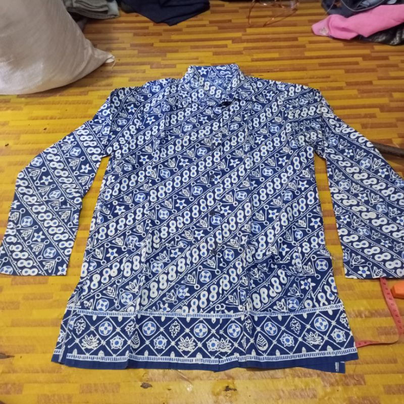 batik geblek renteng lengan panjang preloved ld 100 ats 341