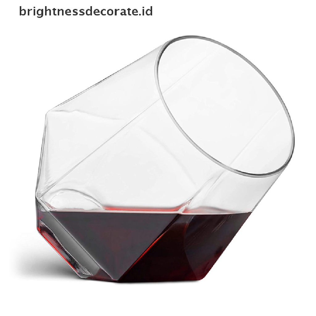 [Birth] Gelas Hexagonal 360ml Wedding Wine Gelas Minum Gelas Cocktail Transparan [ID]