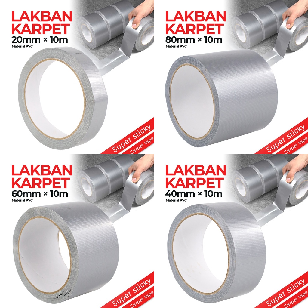 Lakban Karpet Super Sticky Cloth Floor Duct Tape Panjang 10M - NL20