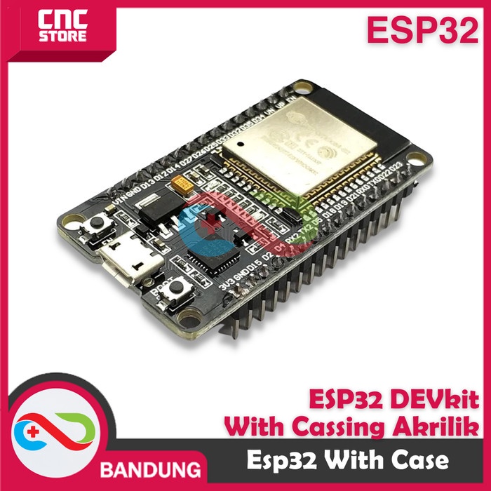 ESP32 DOIT WIFI BLUETOOTH IOT DEVELOPMENT BOARD WITH CASE AKRILIK