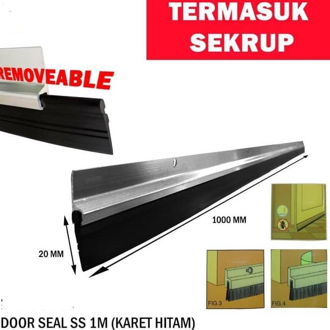 DOOR SEAL KARET BAHAN ALMUNIUM PENUTUP BAWAH PINTU