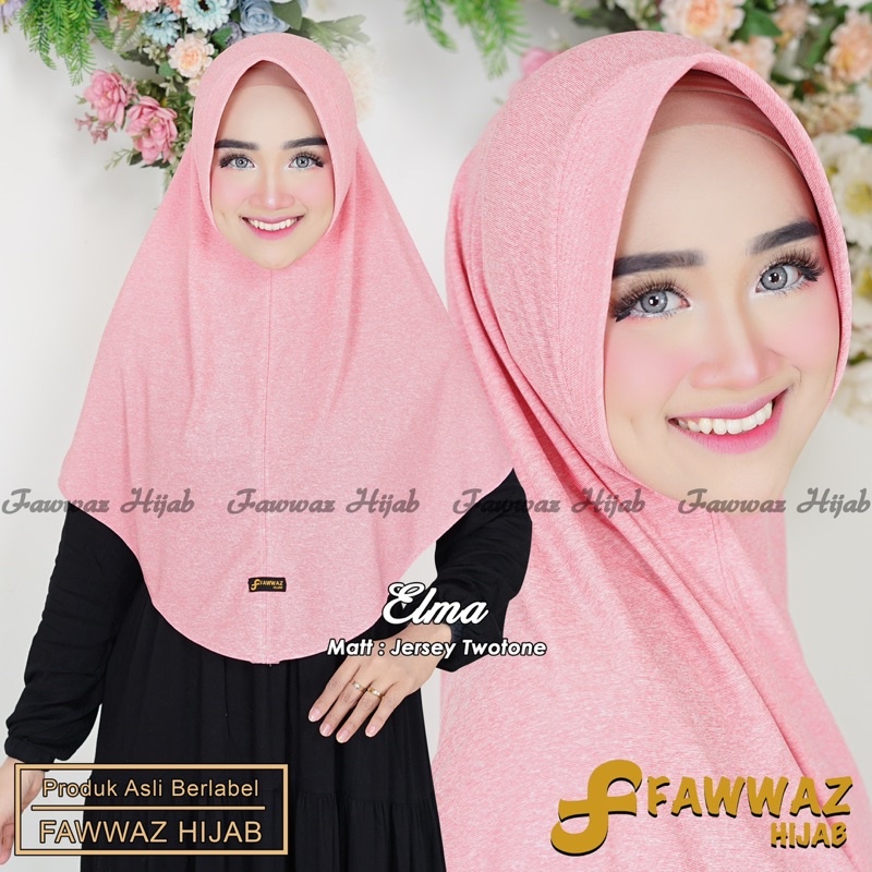 Khimar jersey Elma twotone by Fawwaz Hijab