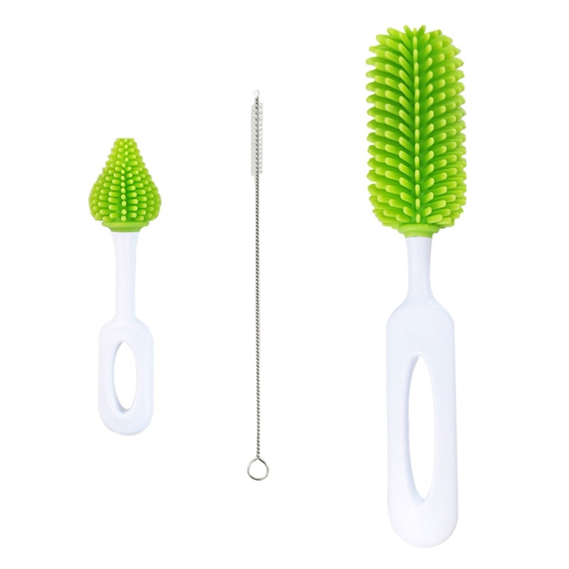 Mary Baby Bottle Grass Drying Rack &amp; Brush Set Portable Tempat Pengering Botol Susu &amp; Sikat Dot Untuk Nipples Pump P