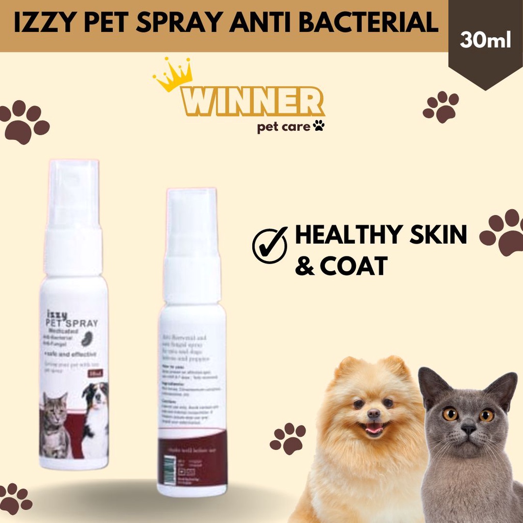 Izzy Pet Spray Kucing Anjing Anti Bacterial 30ml