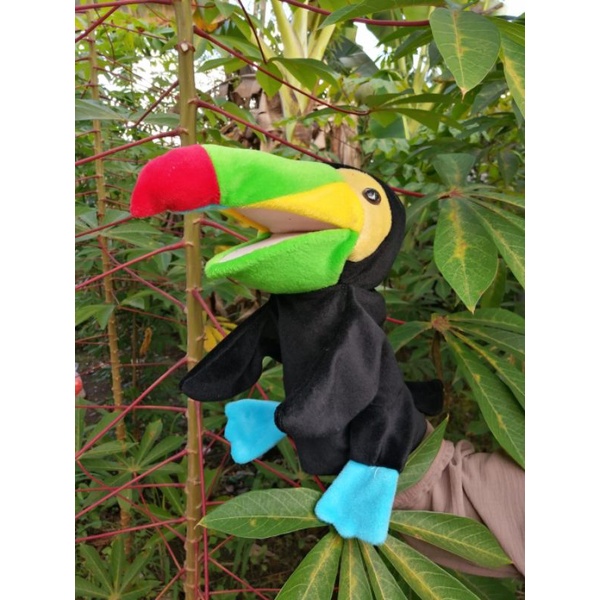 Boneka Muppet Burung Kakaktua Boneka Dongeng Karakter Burung Toucan